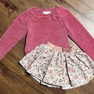 Girls Outfit Bundle Pink & Flowers